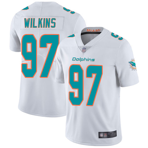 Nike Miami Dolphins #97 Christian Wilkins White Youth Stitched NFL Vapor Untouchable Limited Jersey